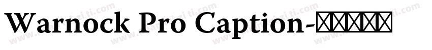 Warnock Pro Caption字体转换